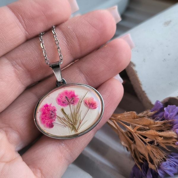 Кулон с гипсофилой 90089 фото
